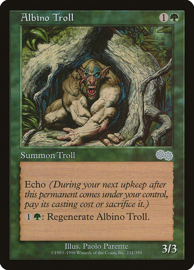 Albino Troll [Urza's Saga] | D20 Games