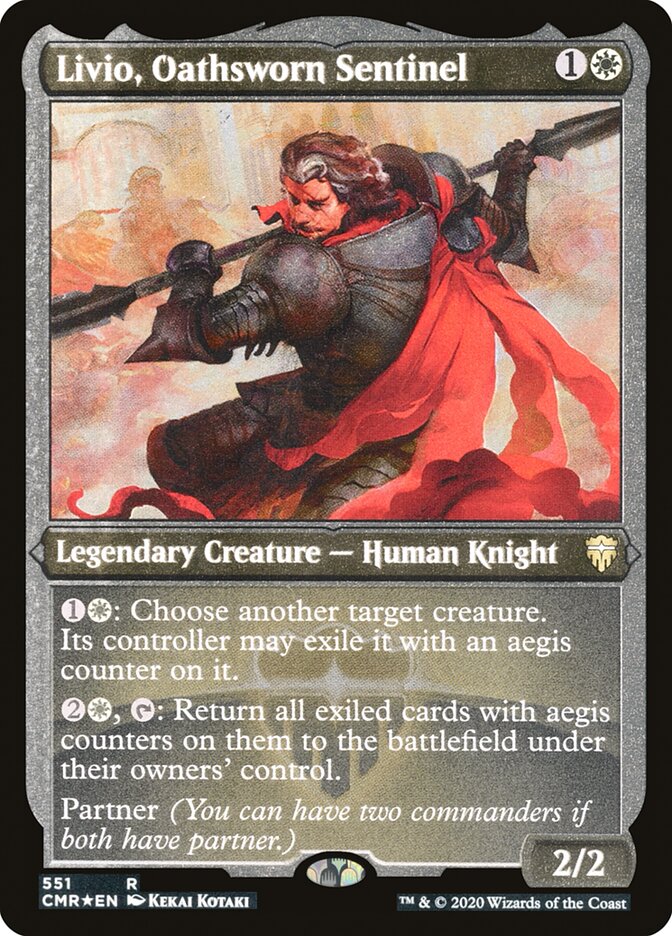 Livio, Oathsworn Sentinel (Etched) [Commander Legends] | D20 Games