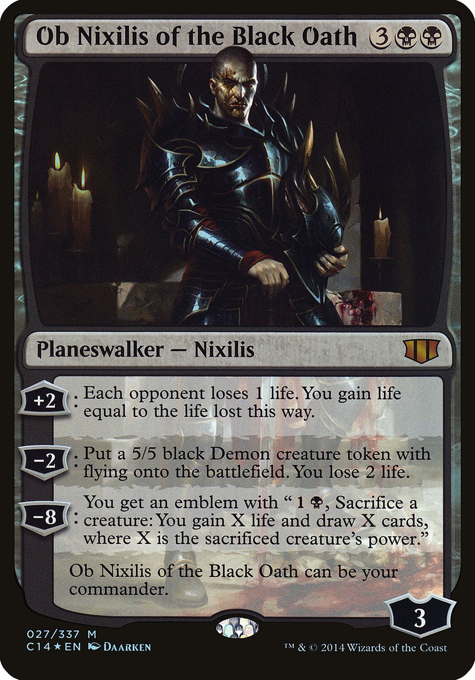 Ob Nixilis of the Black Oath (Oversized) [Commander 2014 Oversized] | D20 Games