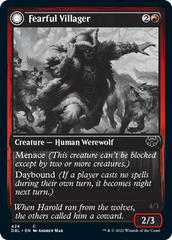 Fearful Villager // Fearsome Werewolf [Innistrad: Double Feature] | D20 Games