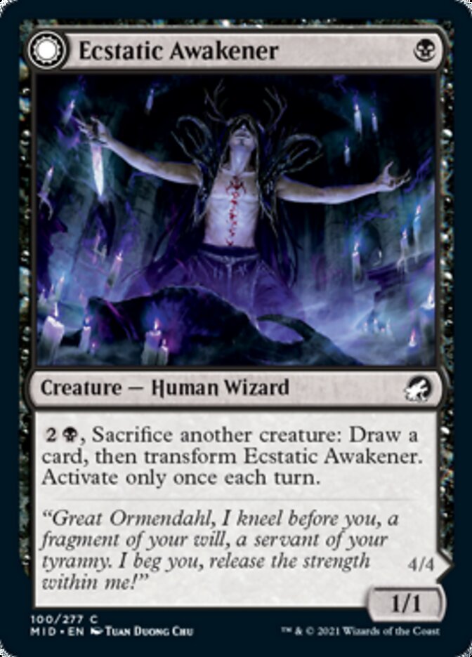 Ecstatic Awakener // Awoken Demon [Innistrad: Midnight Hunt] | D20 Games