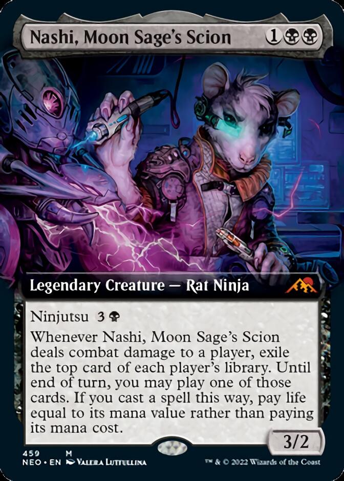 Nashi, Moon Sage's Scion (Extended Art) [Kamigawa: Neon Dynasty] | D20 Games