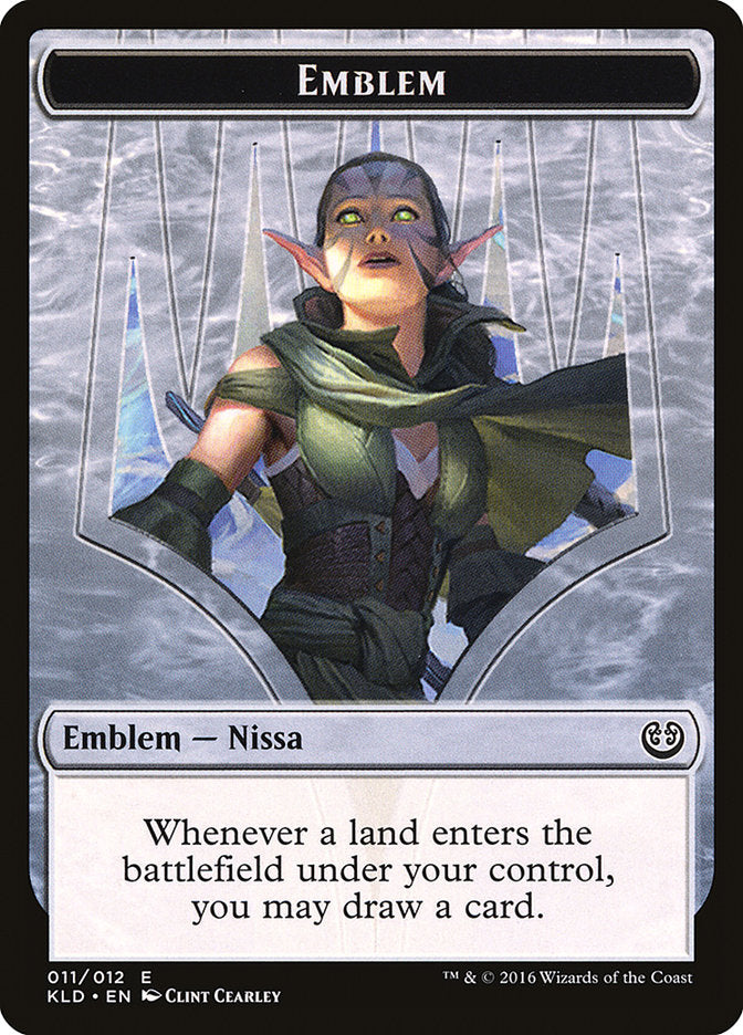 Nissa, Vital Force Emblem [Kaladesh Tokens] | D20 Games