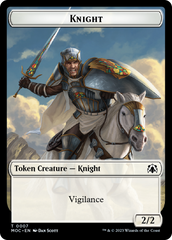 Knight (7) // Spirit (14) Double-Sided Token [March of the Machine Commander Tokens] | D20 Games