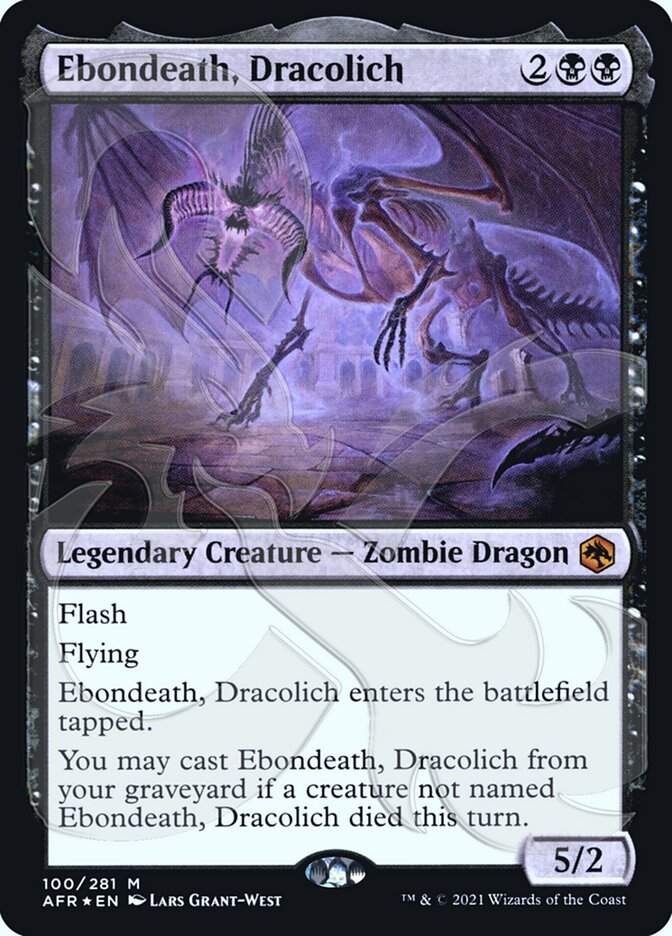 Ebondeath, Dracolich (Ampersand Promo) [Dungeons & Dragons: Adventures in the Forgotten Realms Promos] | D20 Games