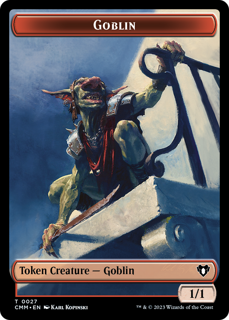 Saproling // Goblin Double-Sided Token [Commander Masters Tokens] | D20 Games