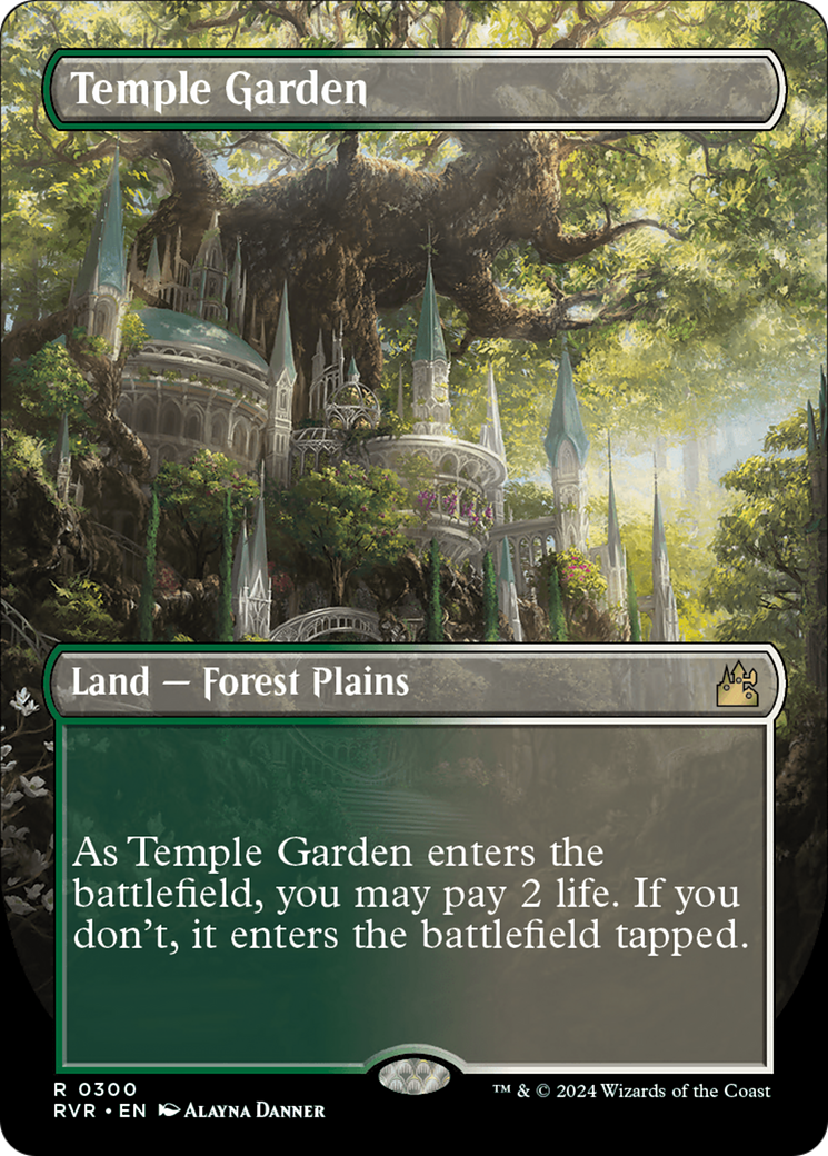 Temple Garden (Borderless) [Ravnica Remastered] | D20 Games