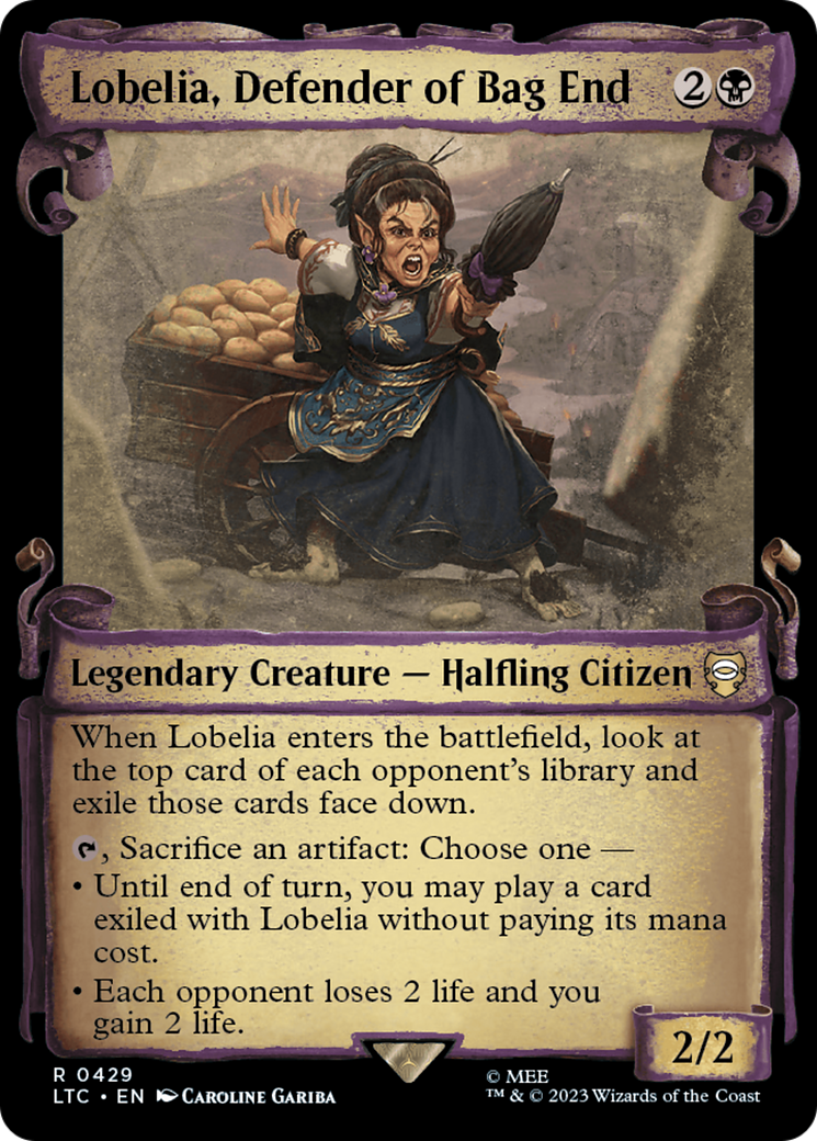 Lobelia, Defender of Bag End [The Lord of the Rings: Tales of Middle-Earth Commander Showcase Scrolls] | D20 Games