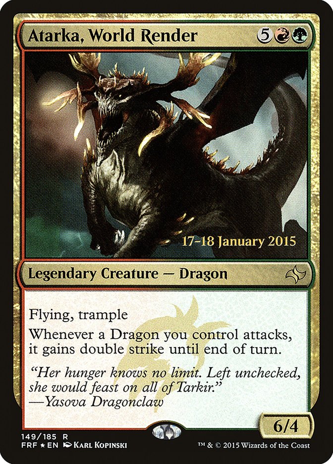 Atarka, World Render  [Fate Reforged Prerelease Promos] | D20 Games