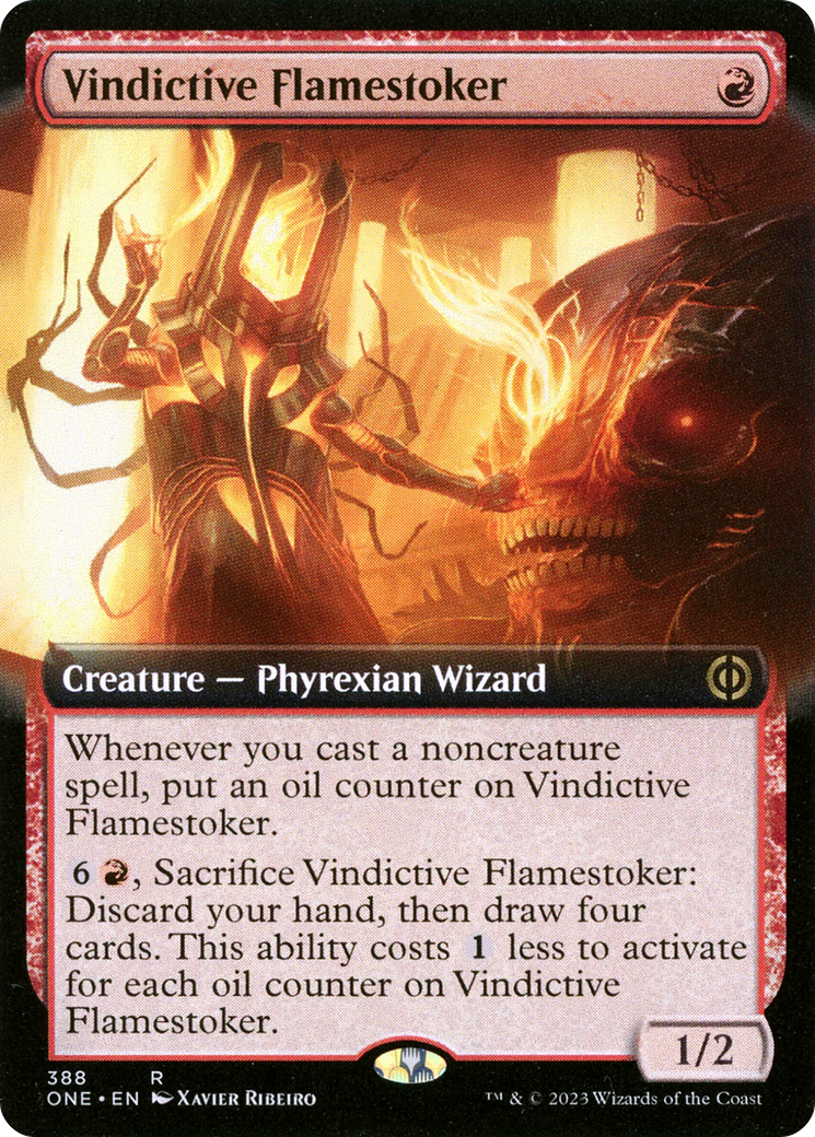 Vindictive Flamestoker (Extended Art) [Phyrexia: All Will Be One] | D20 Games