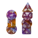 Amethyst Sunset RPG Dice Set Plastic Dice Foam Brain Games