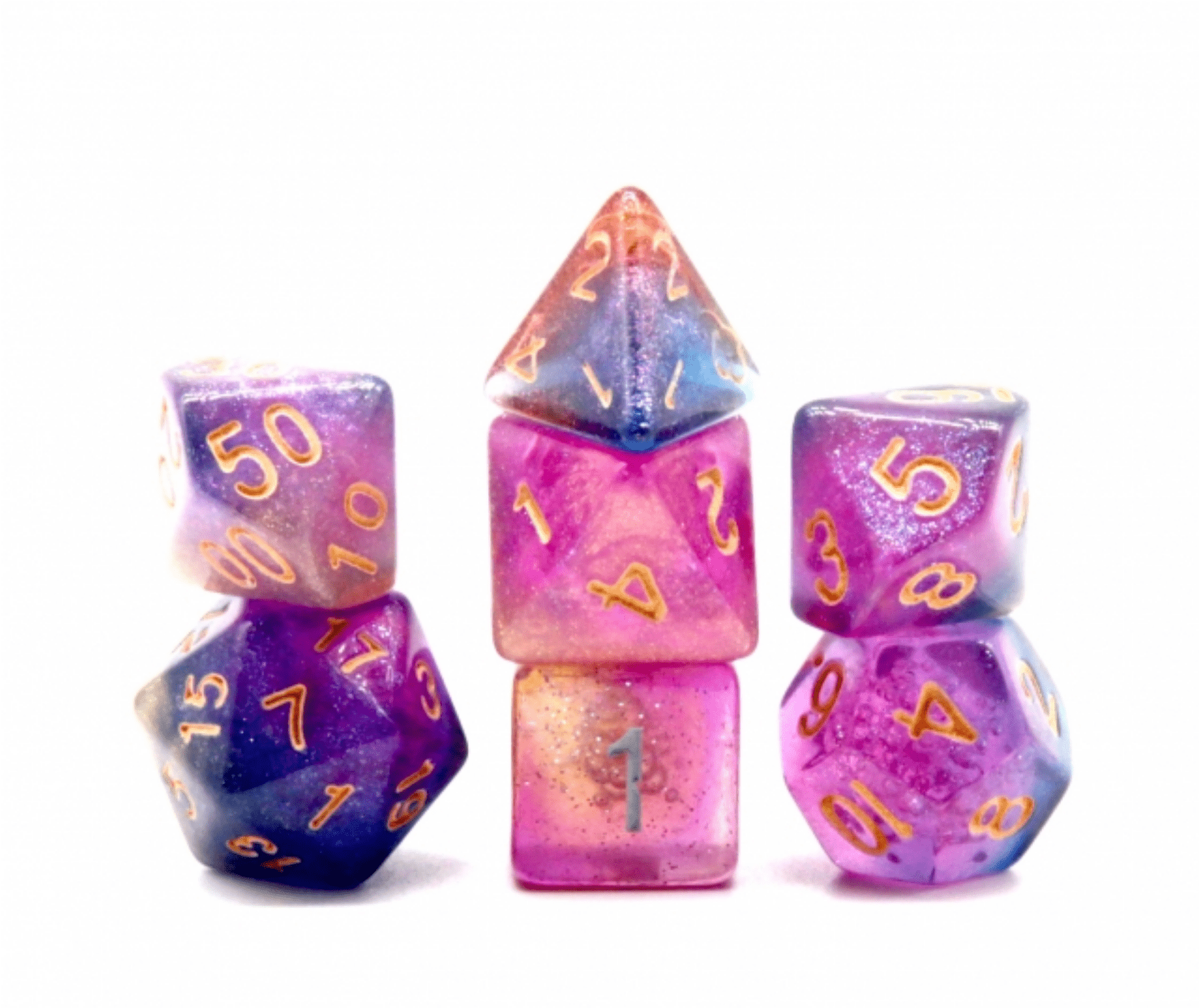 Andromeda’s Nebula RPG Dice Set Plastic Dice Foam Brain Games | D20 Games