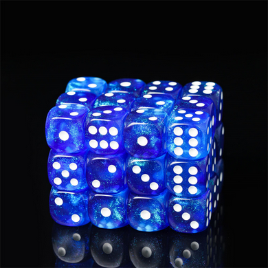 Arctic Wind - 12 piece Pip D6's Plastic Dice Foam Brain Games