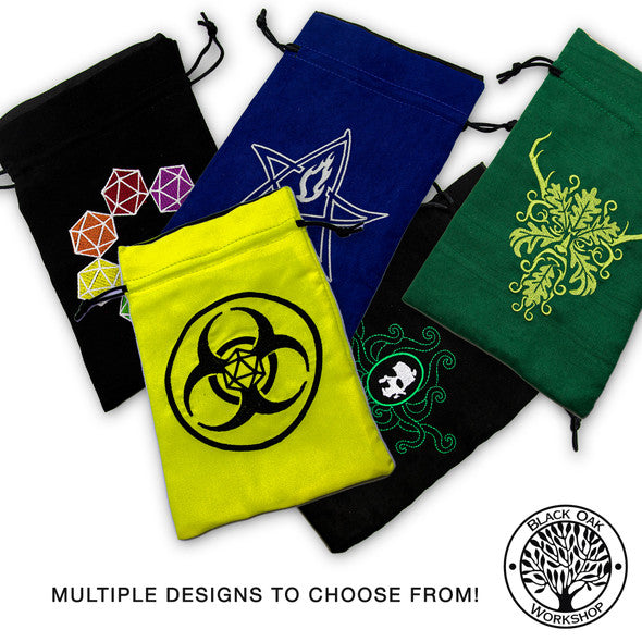 Assorted Black Oak Dice Bags