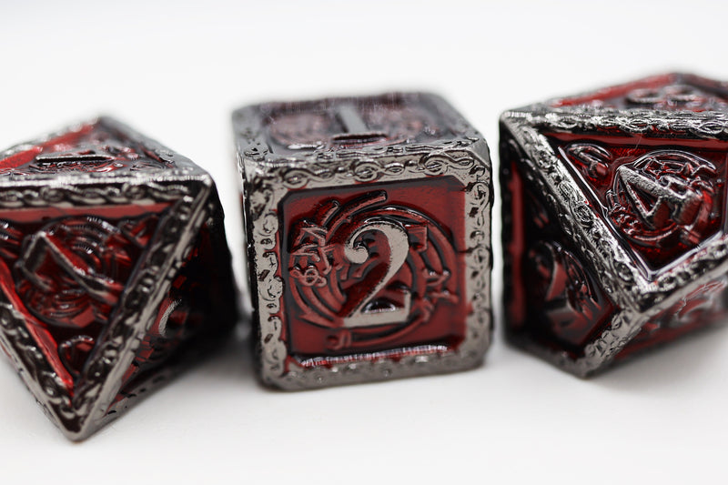Bardic Song Mezzo RPG Metal Dice Set Metal Dice Foam Brain Games