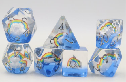 Beautiful Day RPG Dice Set Plastic Dice Foam Brain Games | D20 Games