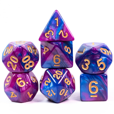 Between Dimensions RPG Dice Set Plastic Dice Foam Brain Games | D20 Games