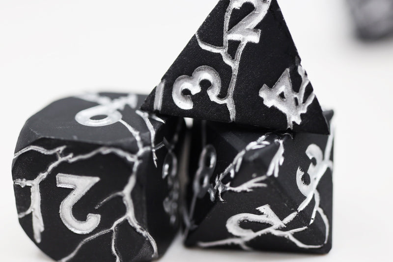 Black Quarry Metal RPG Set Metal Dice Foam Brain Games