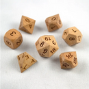 Black Cherry Heartwood RPG Wood Dice Set Wood Dice Foam Brain Games