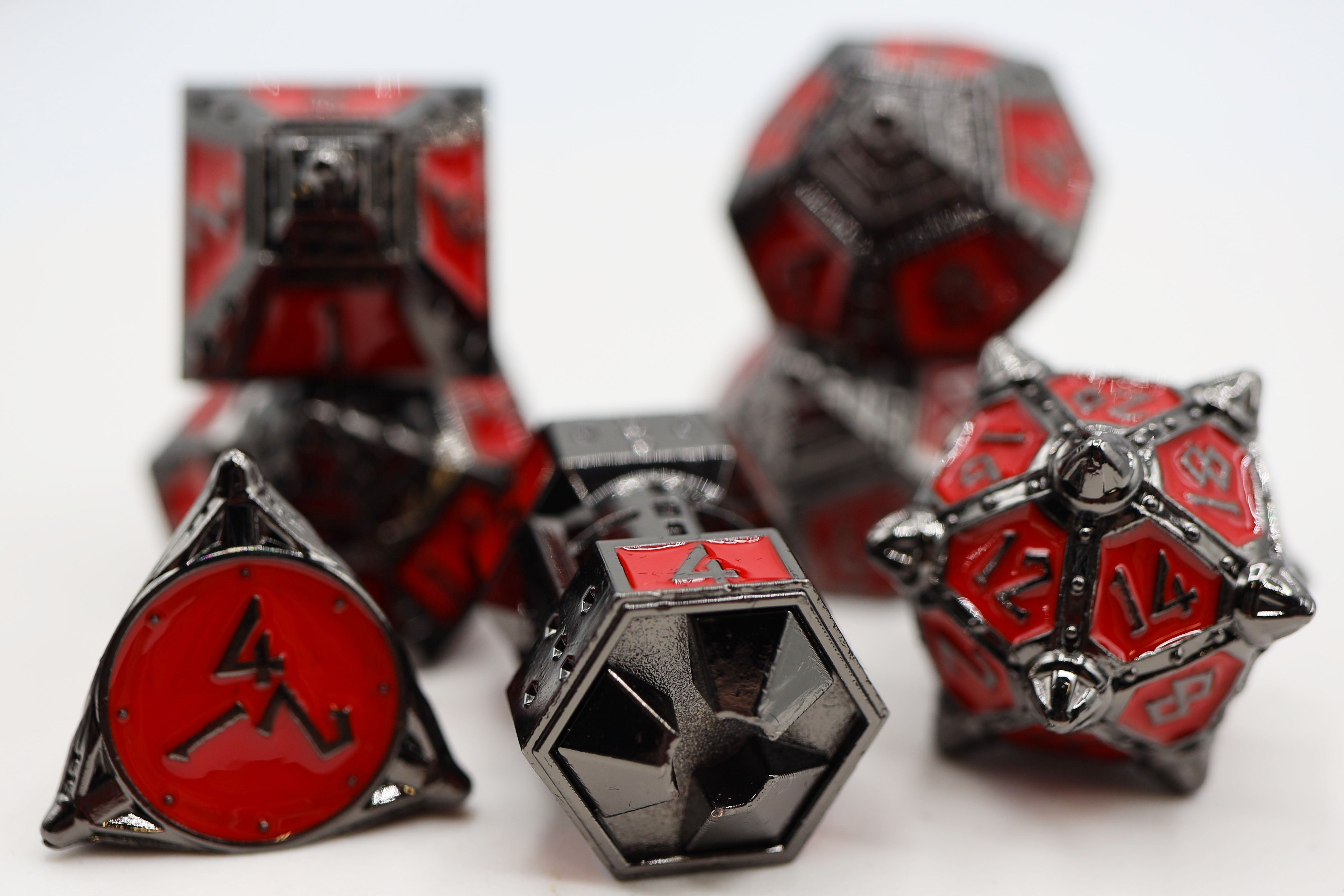 Dice 51: Blood Moon RPG Metal Dice Set Metal Dice Foam Brain Games | D20 Games
