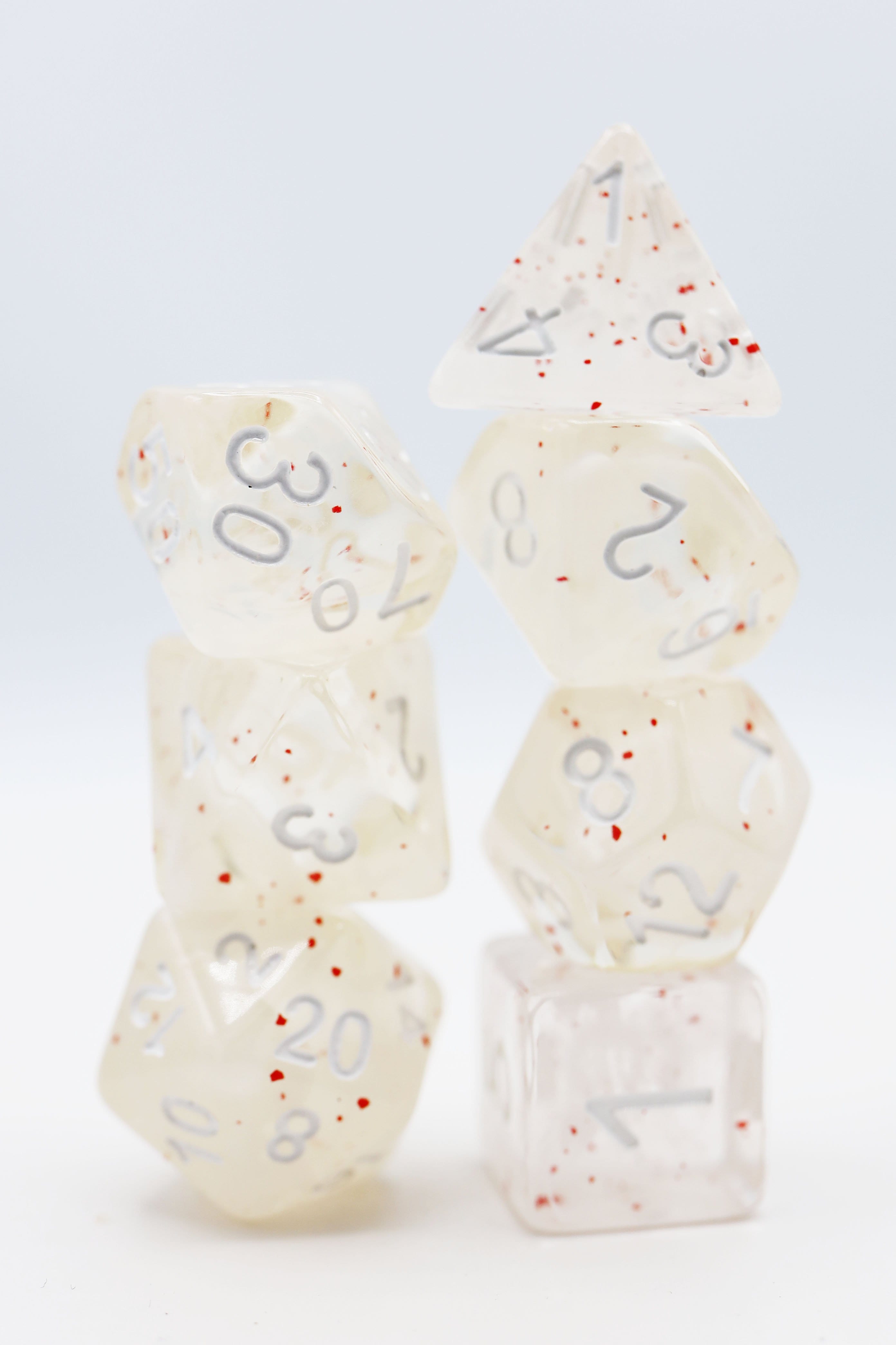 Blossom Snowfall Dice RPG Dice Set Plastic Dice Foam Brain Games | D20 Games