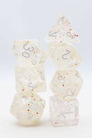 Blossom Snowfall Dice RPG Dice Set Plastic Dice Foam Brain Games