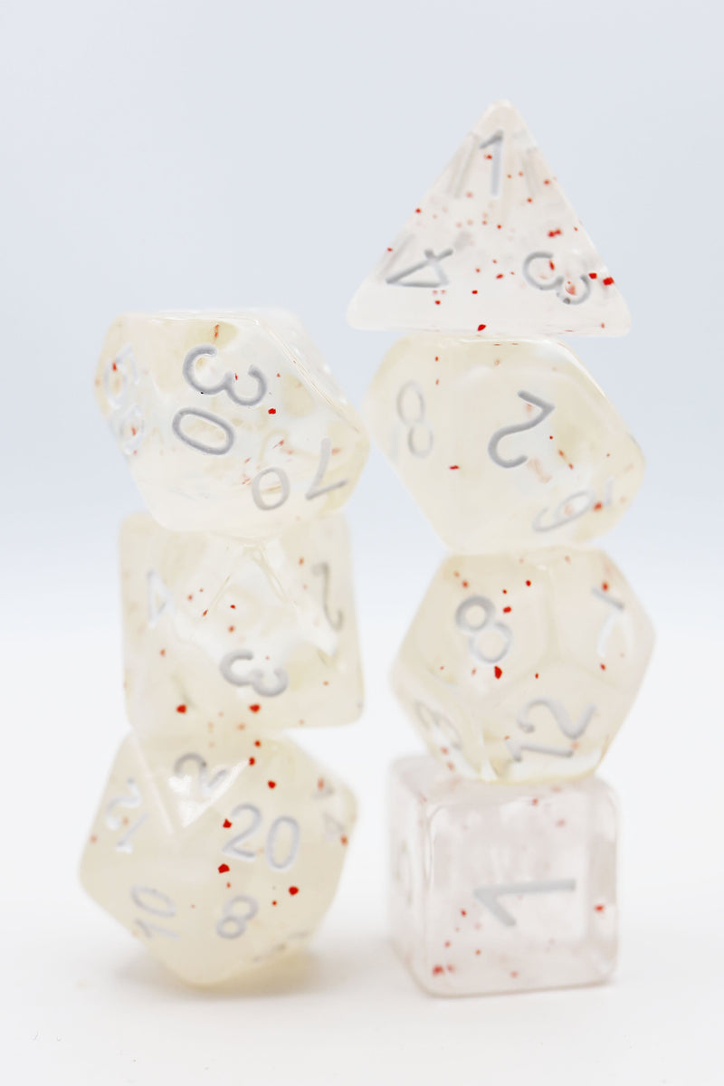 Blossom Snowfall Dice RPG Dice Set Plastic Dice Foam Brain Games