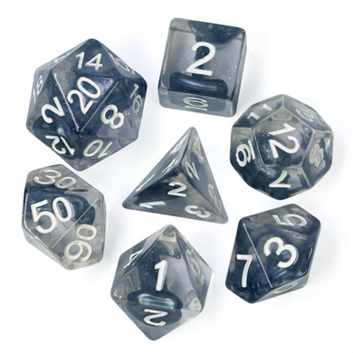 Blue Lava Lamp RPG Dice Set Plastic Dice Foam Brain Games
