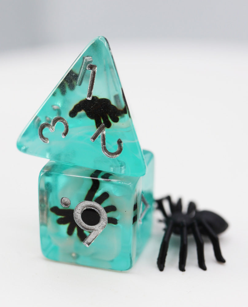 Blue Tarantula RPG Dice Set Plastic Dice Foam Brain Games | D20 Games