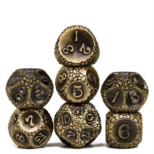 Bronze Dragonstone RPG Metal Dice Set