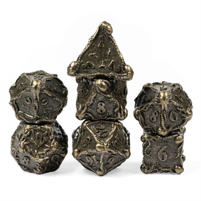 Kraken Jewels - Bronze - RPG Metal Dice Set Metal Dice Foam Brain Games | D20 Games