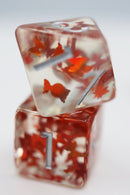 Butterfly Kiss - Orange RPG Dice Set Plastic Dice Foam Brain Games