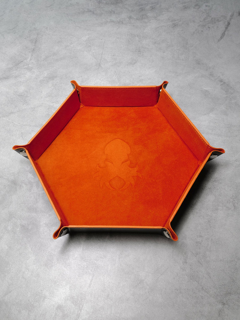 Orange Snap Dice Rolling Mat - Polygon