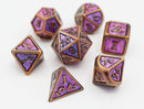 Copper Confetti RPG Dice Set Metal Dice Foam Brain Games