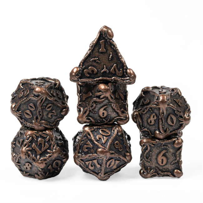 Kraken Jewels - Copper - RPG Metal Dice Set