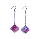 D10 Galaxy Earrings: Purple & Red  Foam Brain Games