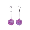 D20 Galaxy Earrings: Purple & Red  Foam Brain Games