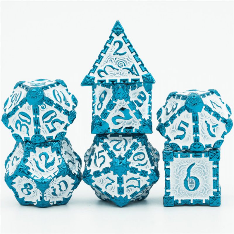 Dagger of Venom: Blue RPG Metal Dice Set Metal Dice Foam Brain Games