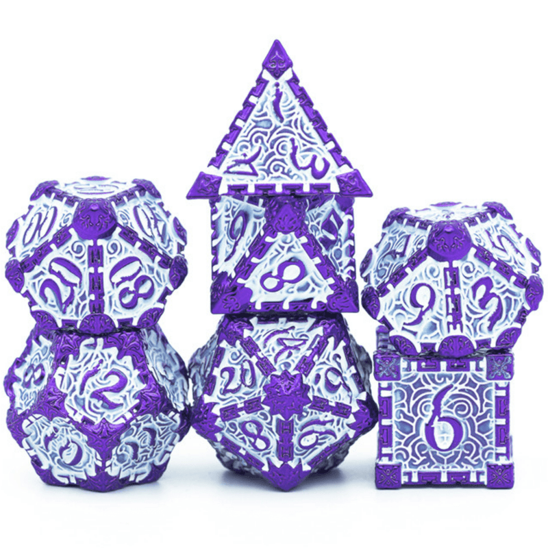 Dagger of Venom: Purple RPG Metal Dice Set Metal Dice Foam Brain Games