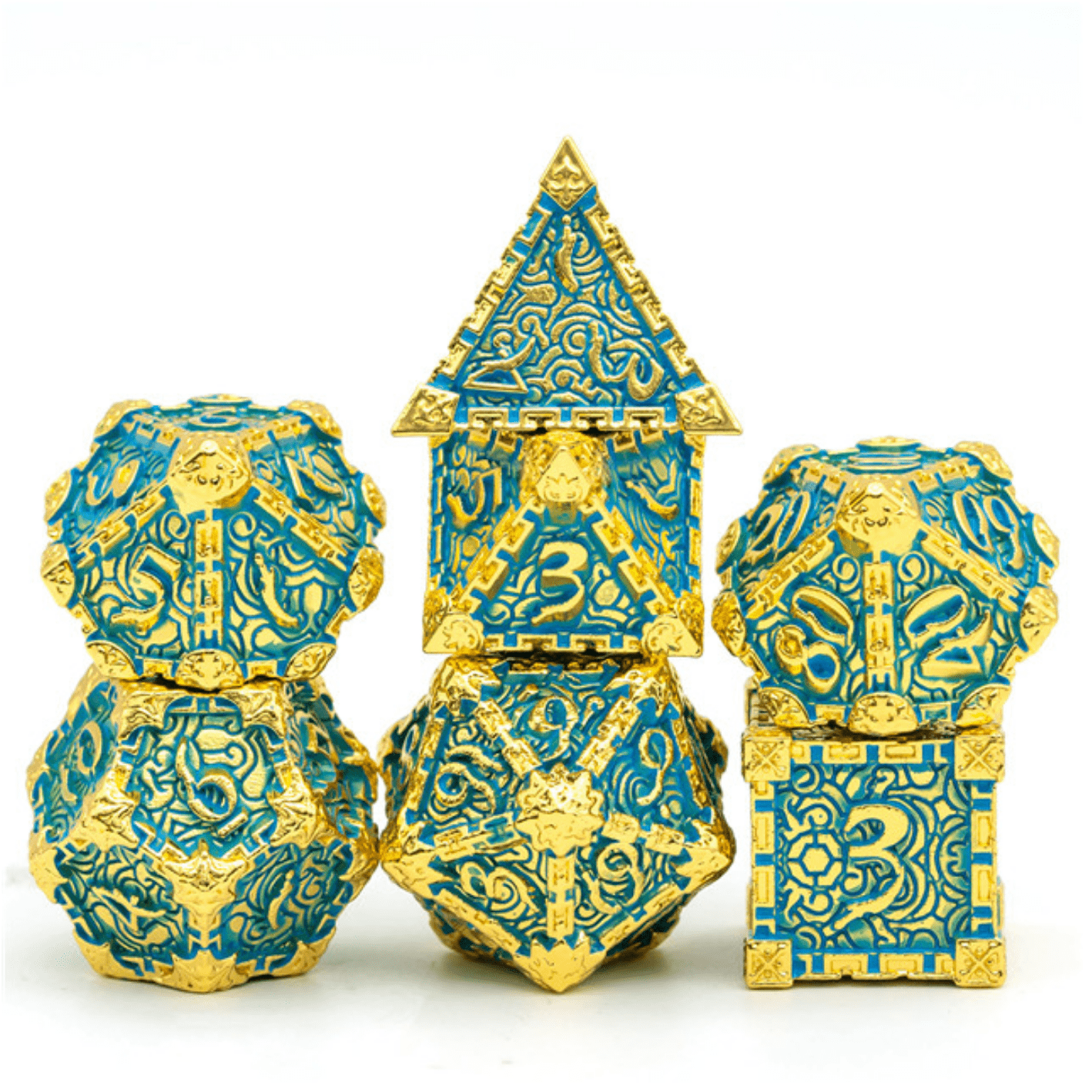 Dagger of Venom: Teal RPG Metal Dice Set Metal Dice Foam Brain Games | D20 Games