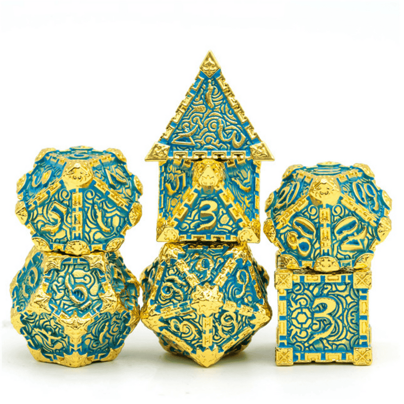 Dagger of Venom: Teal RPG Metal Dice Set Metal Dice Foam Brain Games