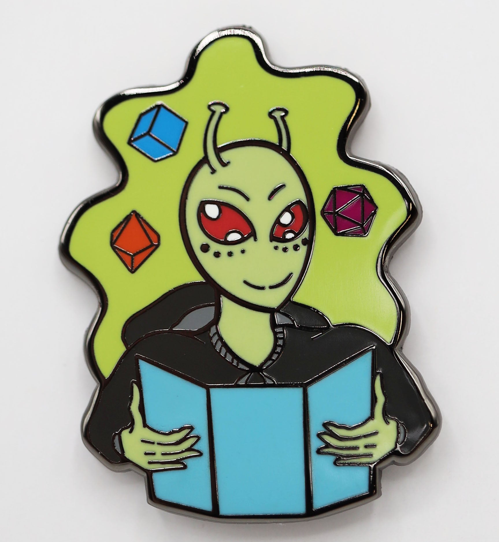 Dice 51 Pin: Alien DM Enamel Pin Foam Brain Games | D20 Games