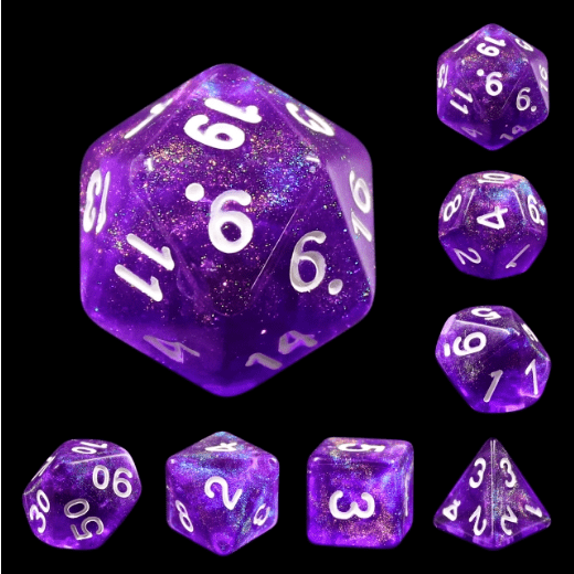 Electric Vibes RPG Dice Set Plastic Dice Foam Brain Games