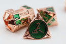 Dice 51: Emerald Meteor Shower RPG Metal Dice Set Metal Dice Foam Brain Games