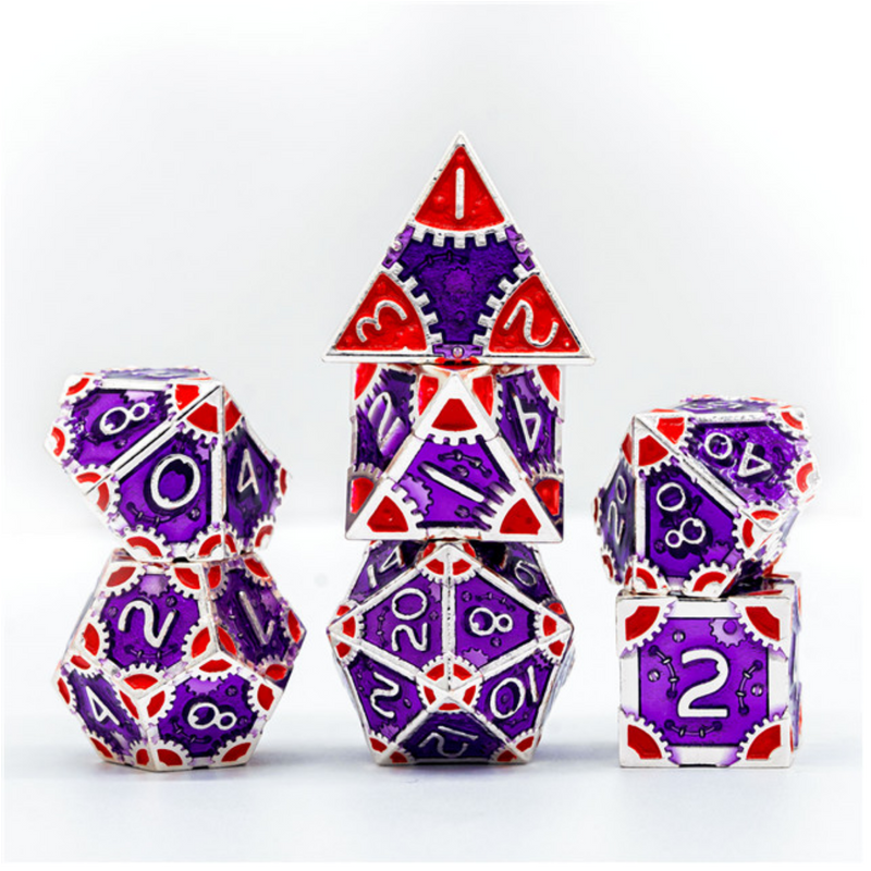SteamPunk Empress Robes RPG Metal Dice Set Metal Dice Foam Brain Games