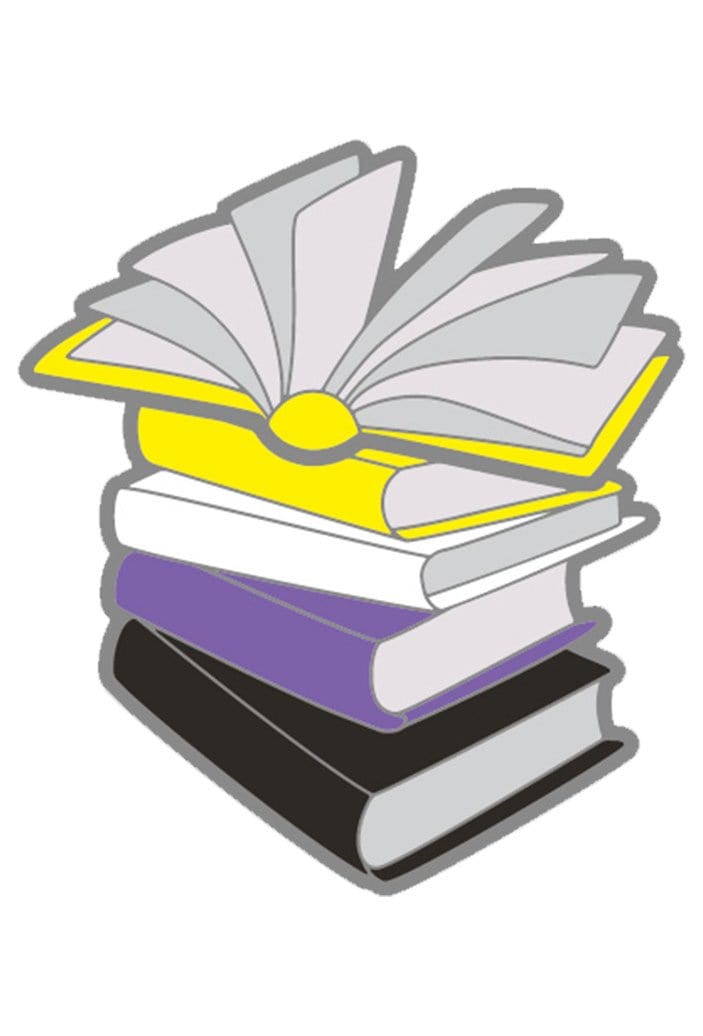 Pride Pins: Pride Books Enamel Pin Foam Brain Games | D20 Games