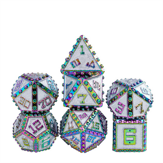 Enchanted Brigandine Armor RPG Metal Dice Set Metal Dice Foam Brain Games