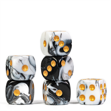 Espresso Cream - 12 piece Pip D6's Plastic Dice Foam Brain Games