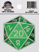 D20 Sticker: Green Stickers Foam Brain Games