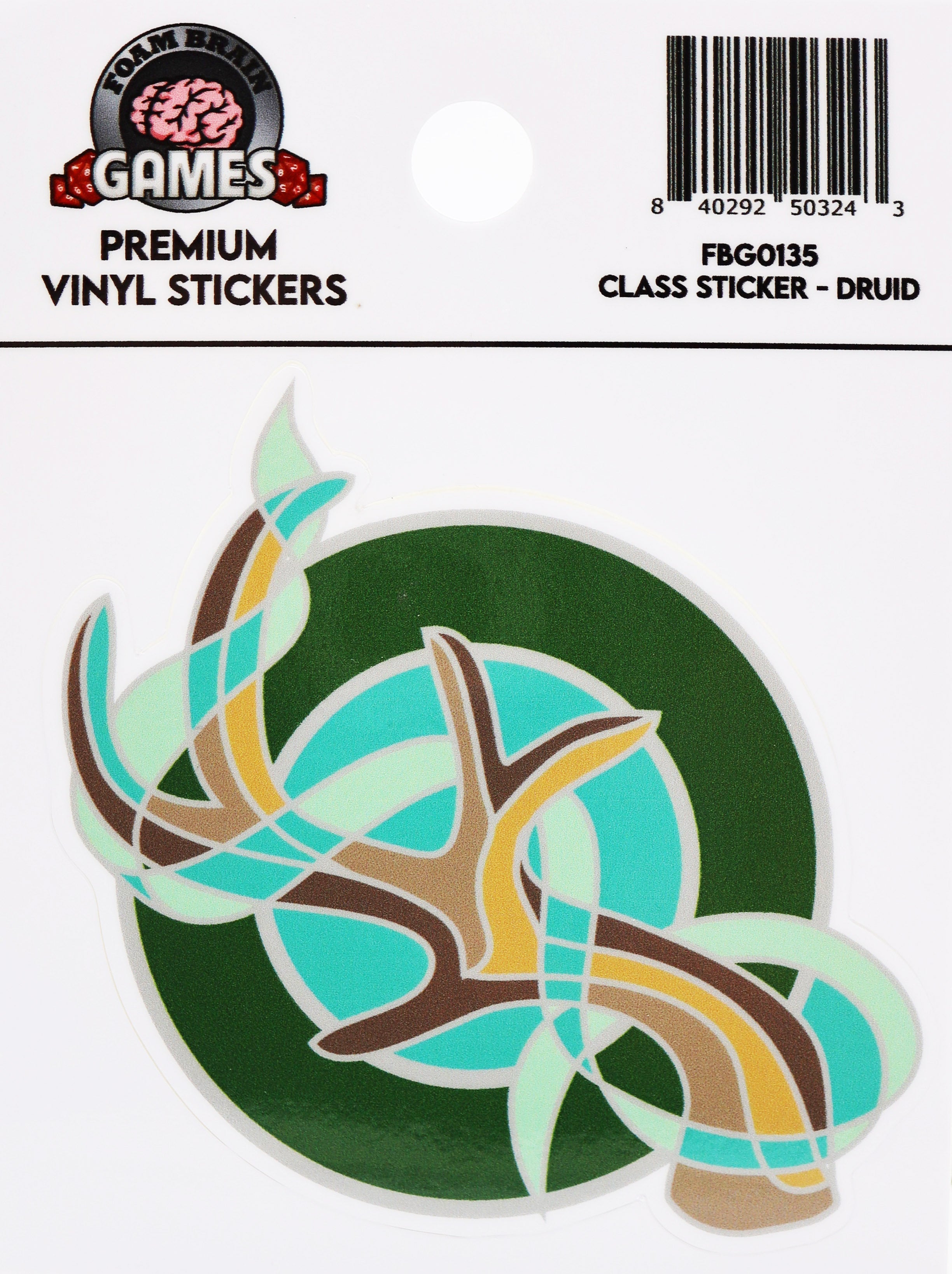 Class Sticker: Druid Stickers Foam Brain Games | D20 Games